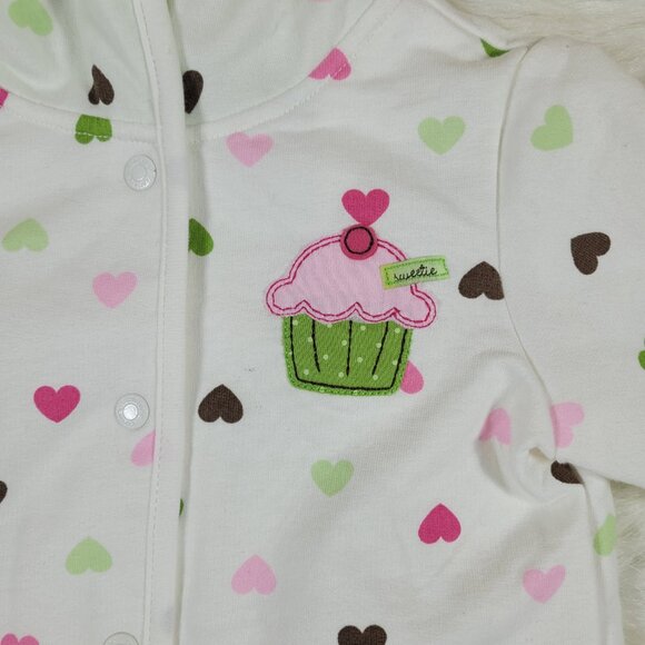 Carter’s Baby Girls 2 Piece Cupcake Heart Hoodie Pant Set Size 9 Months - Picture 6 of 6